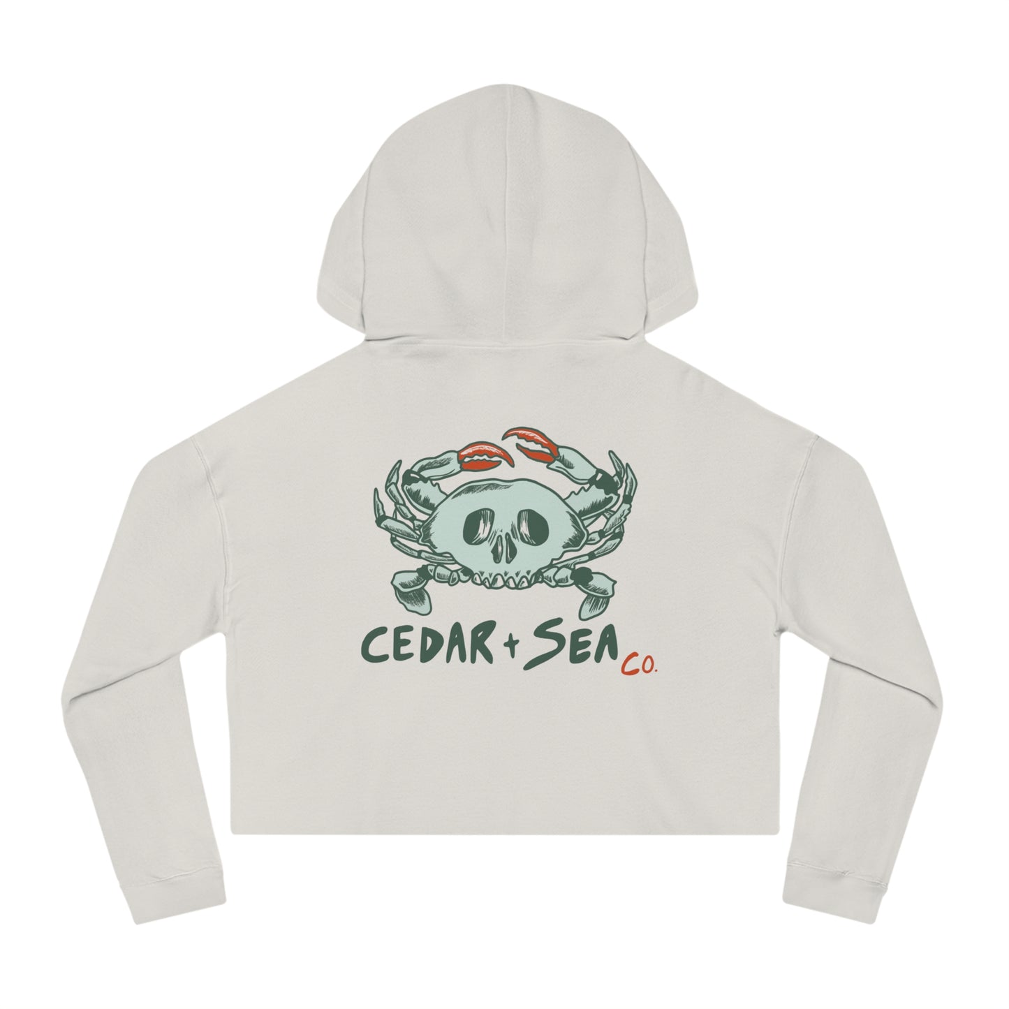 Crab Cakes Women’s Cropped Hooded Sweatshirt