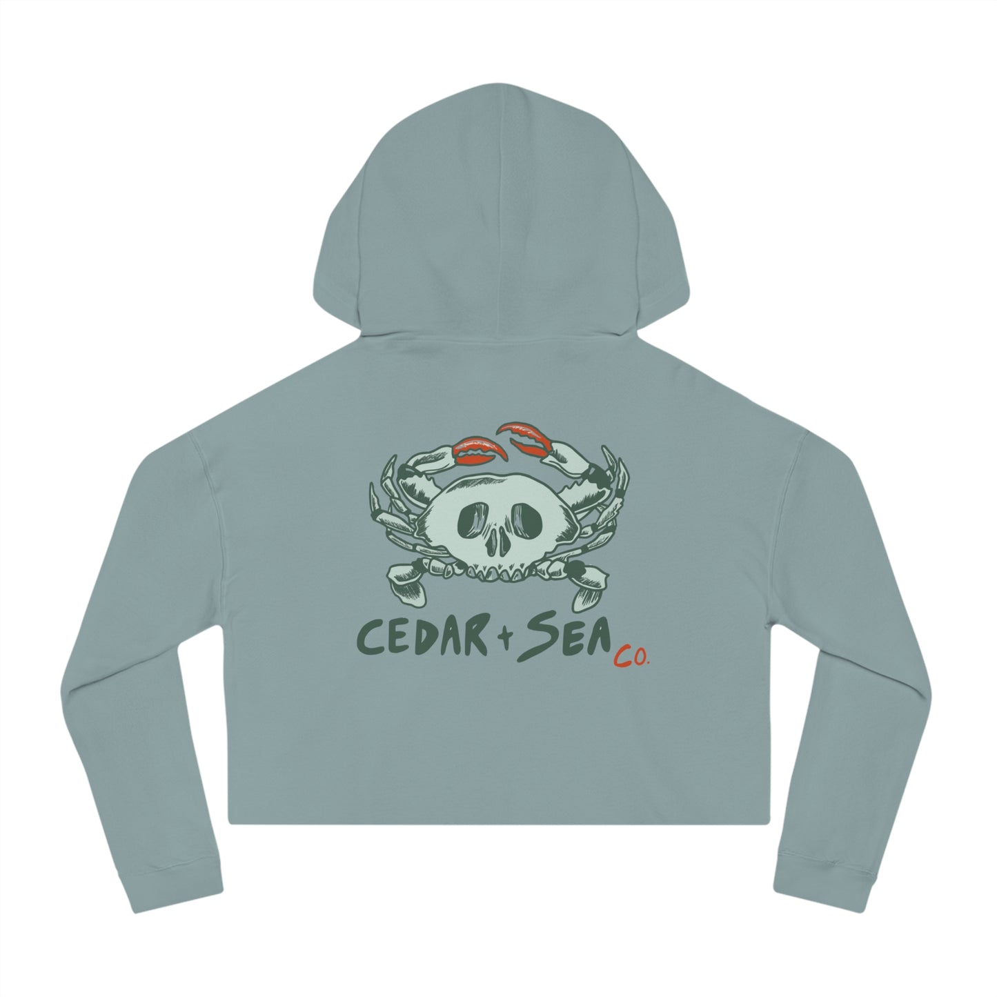 Crab Cakes Women’s Cropped Hooded Sweatshirt