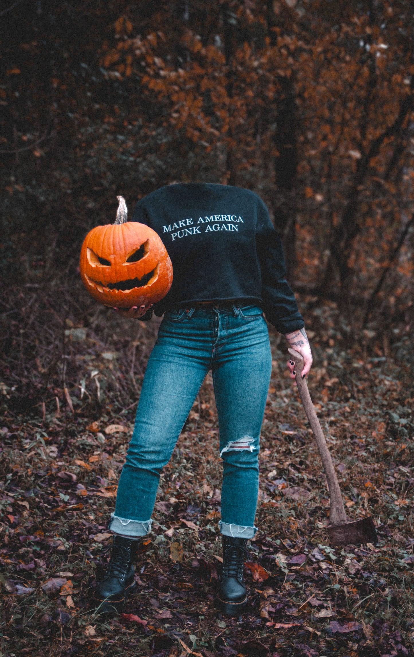 Old Punks Don't Die Unisex Urban Crewneck Sweatshirt